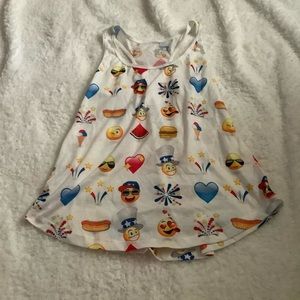 Patriotic 4th Of July Emoji Tank